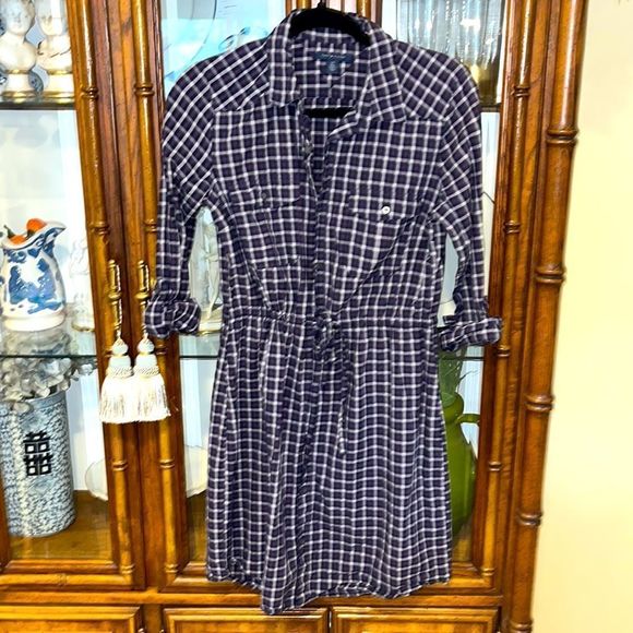 Tommy Hilfiger Dresses & Skirts - Tommy Hilfiger Vintage Dress Plaid Belted Shirtdress Preppy